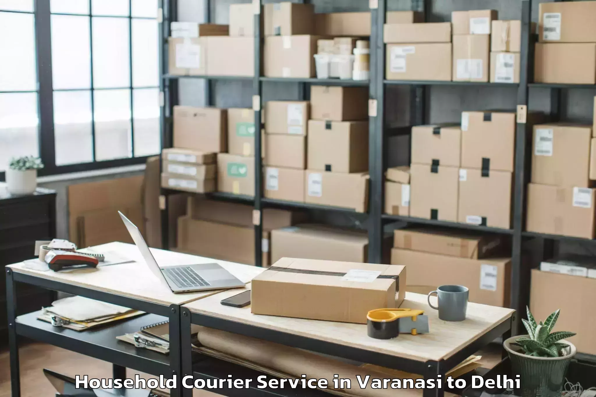 Reliable Varanasi to Burari Household Courier